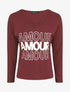 Pull droit inscription AMOUR - Bordeaux - 4