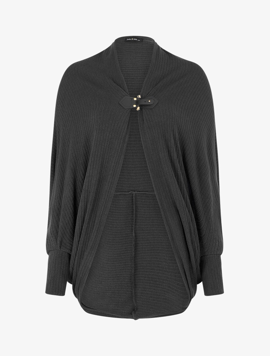 Gilet style cape - Noir - 4