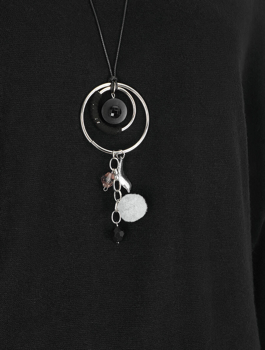Pull uni fin à dos nu - Noir - 3