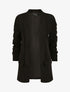 Blazer à manches 3/4 froncées - Noir - 3