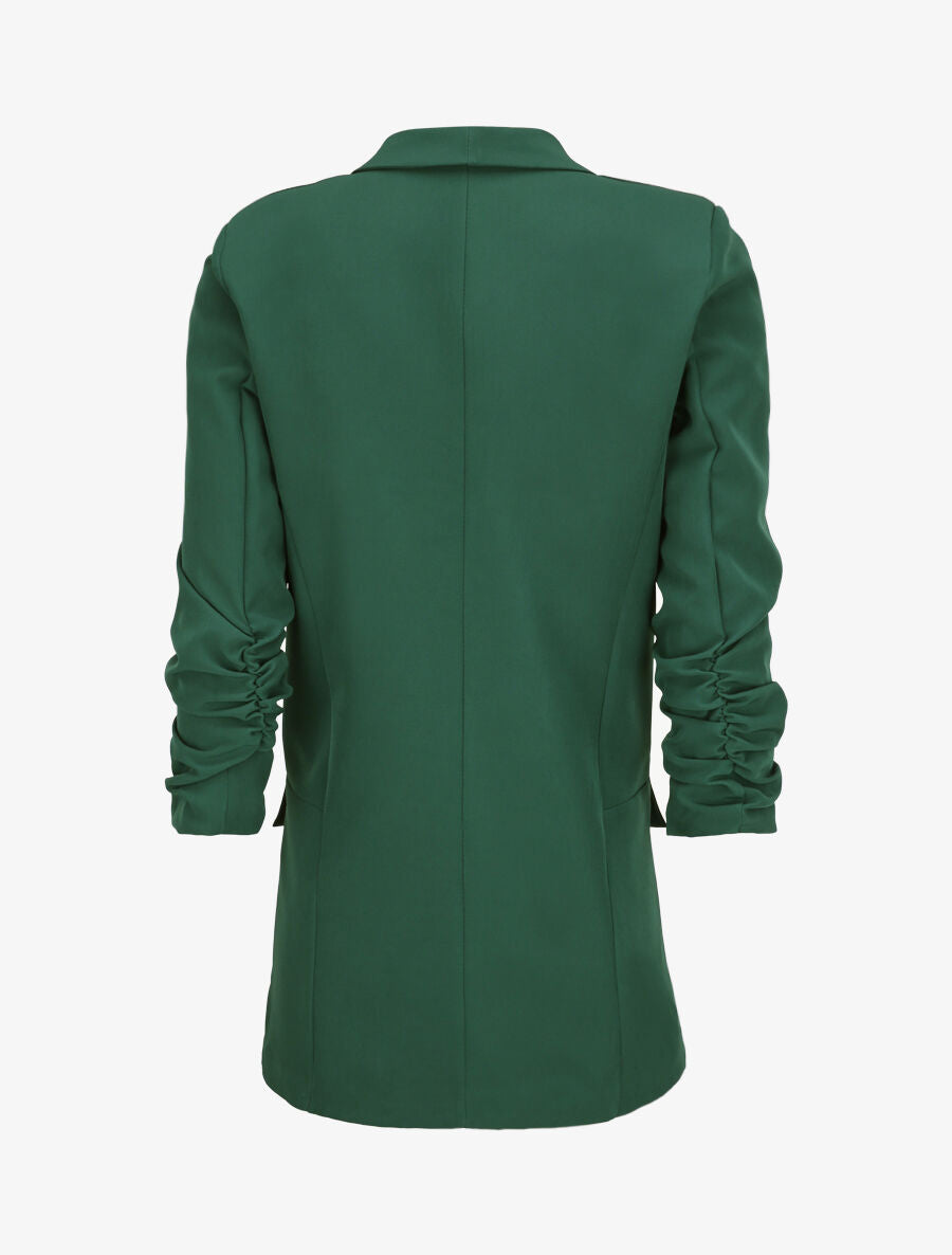 Blazer à manches 3/4 froncées - Vert - 2