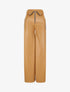 Pantalon ample en simili à revers - Camel - 1