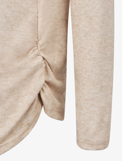 Pull ample motif plumes irisées - Beige - 3