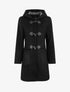 Duffle coat long coupe droite - Noir - 4