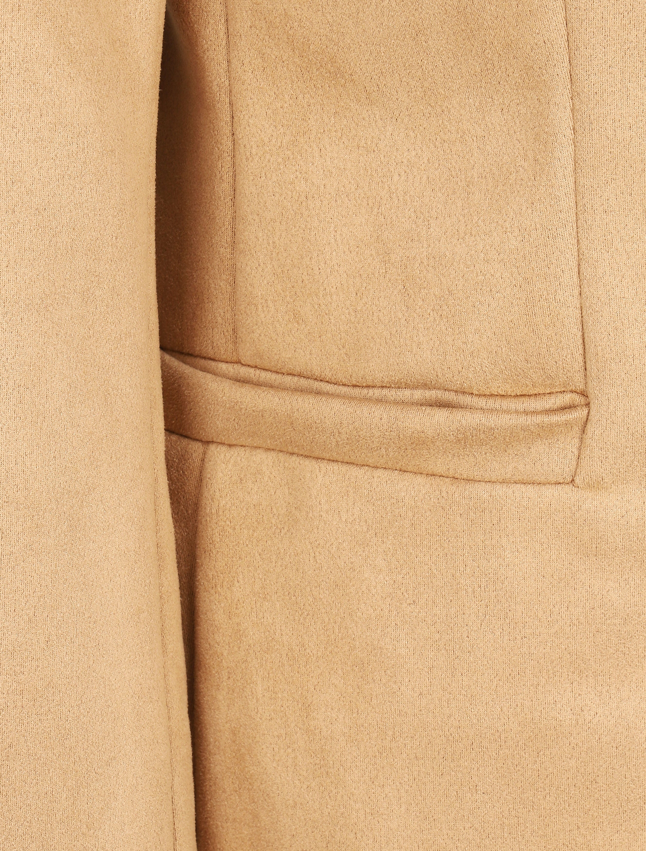 Veste mi-longue en suédine - Beige - 3