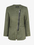 Veste mi-longue en suédine - Kaki - 1