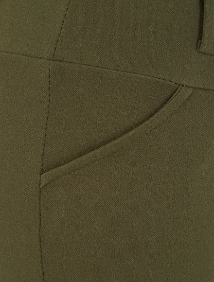 Legging taille basse à poches décoratives - Kaki - 3