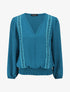 Top élastiqué à crochet - Bleu canard - 1