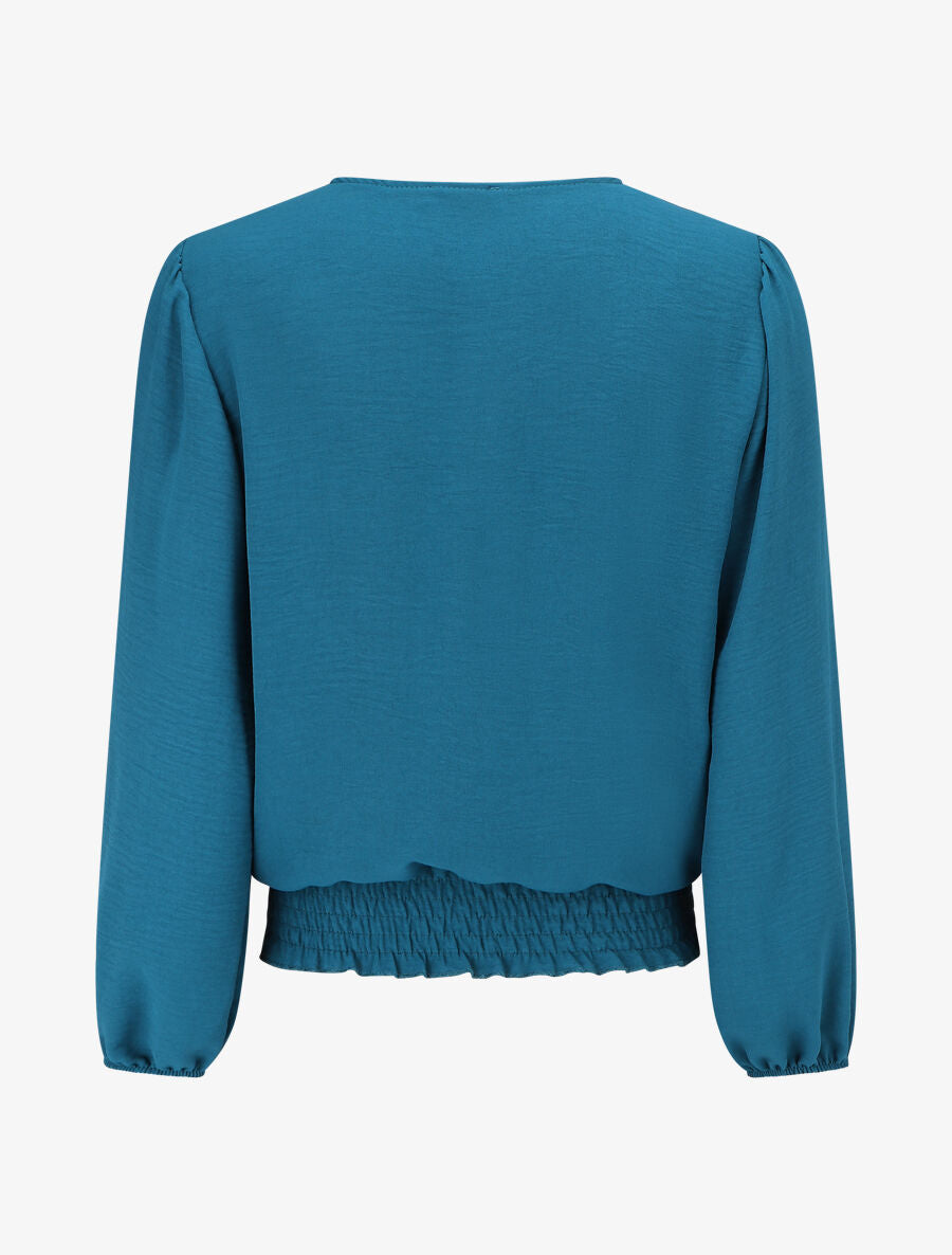 Top élastiqué à crochet - Bleu canard - 2