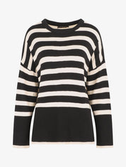 Pull à rayures - Noir - 4