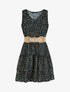 Robe patineuse courte à volants imprimé léopard - Vert foncé - 5