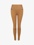 Legging skinny à zips contrastants - Camel - 4
