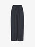 Pantalon ample à pans à nouer - Marine - 4