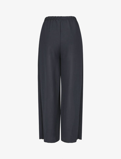 Pantalon ample à pans à nouer - Marine - 2