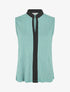 Top sans manches droit irisé - Bleu clair - 1