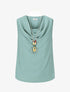 Top droit sans manches col bénitier - Bleu clair - 4