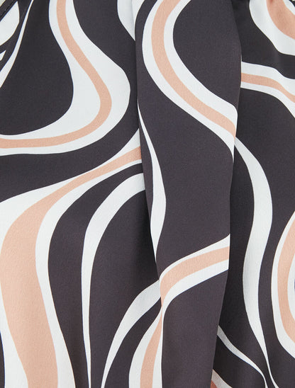 Top graphique sans manches col lavallière - Noir - 3