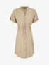 Robe unie à cordons de serrage - Taupe - 1