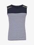 Top sans manches style marinière - Marine - 1