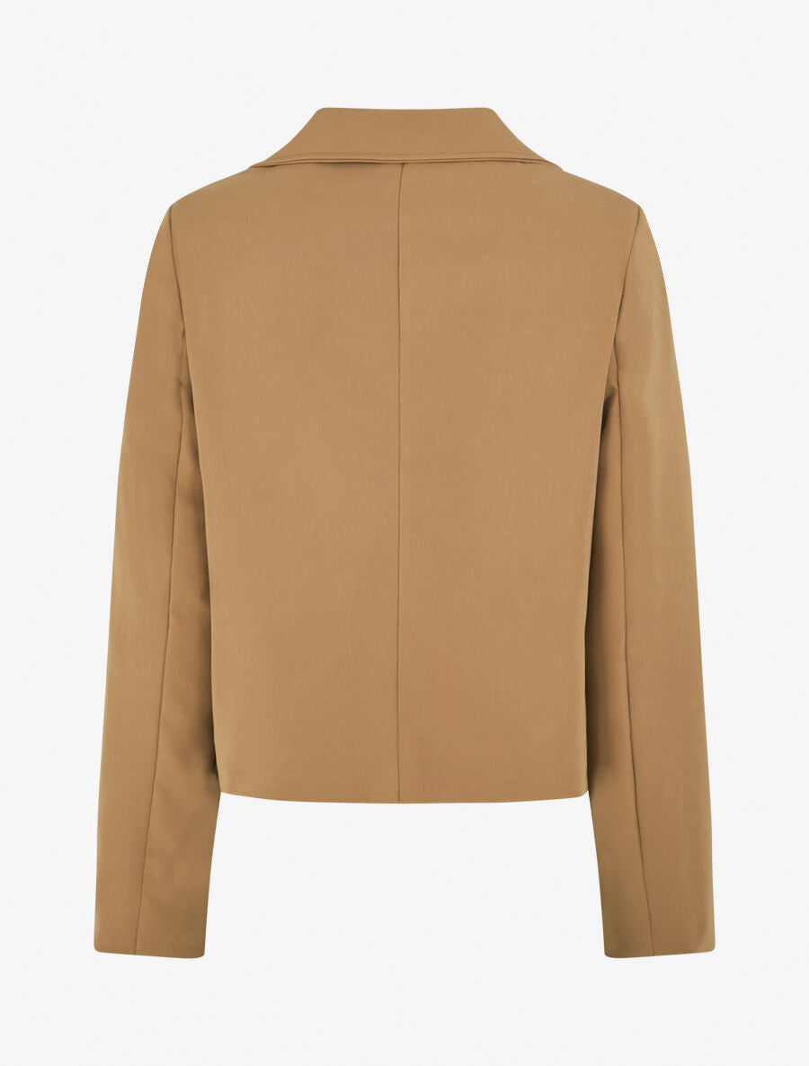 Blazer boutonné à poches - Camel - 2