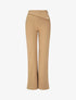 Pantalon uni à boutons décoratifs - Camel - 1