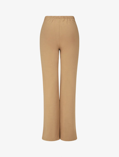 Pantalon uni à boutons décoratifs - Camel - 2