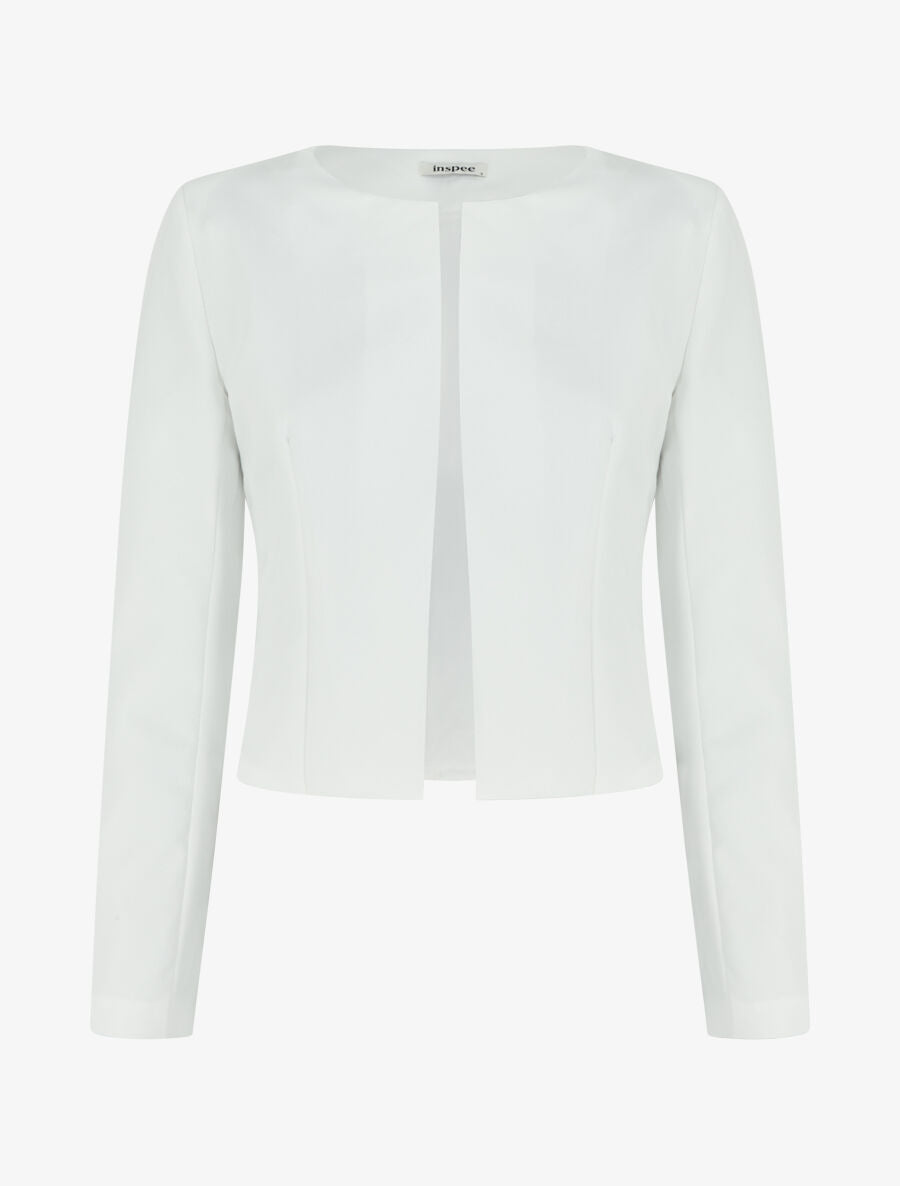 Veste courte ouverte - Blanc - 6