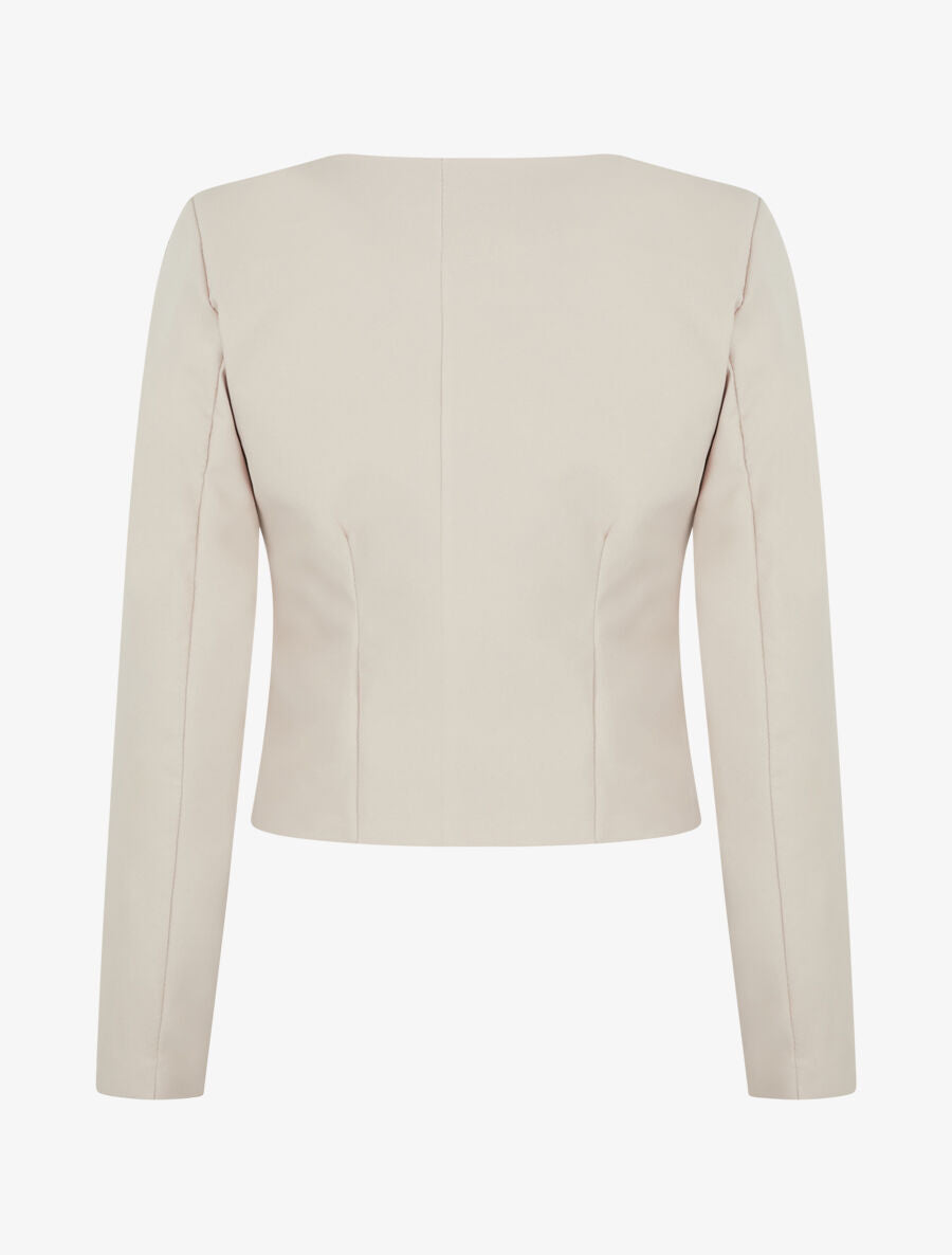 Veste courte ouverte - Beige - 2