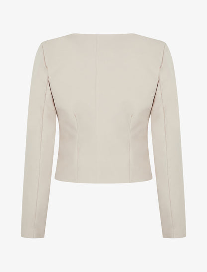 Veste courte ouverte - Beige - 2