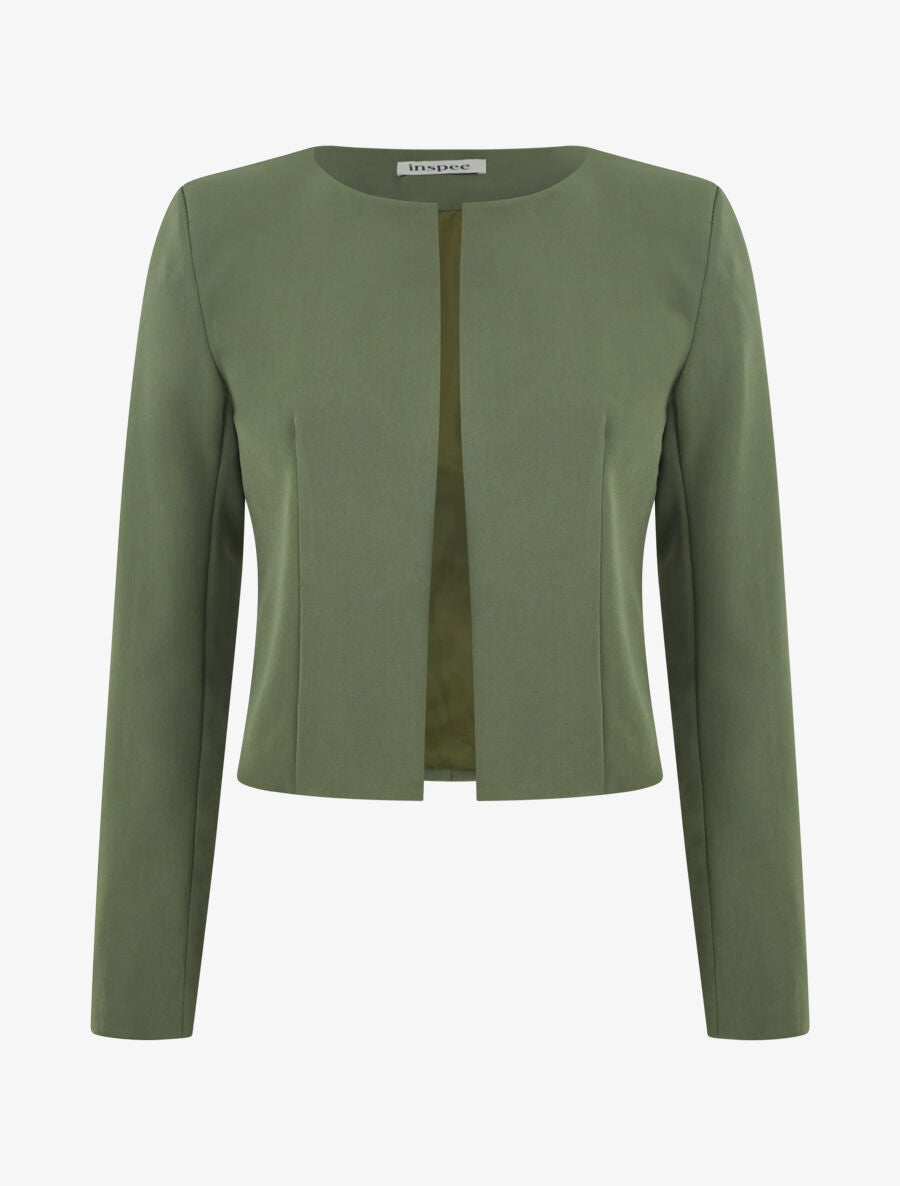 Veste courte ouverte - Kaki - 4