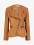 Veste en suédine style perfecto - Camel foncé - 5