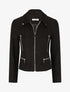Veste en suédine à zips décoratifs - Noir - 4
