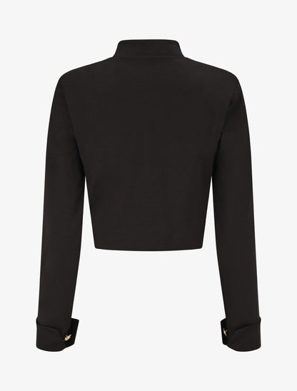 Veste courte boutonnée - Noir - 2