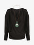 Top loose à épaules ajourées - Noir - 4