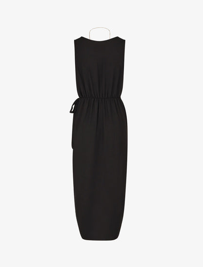 Robe longue style portefeuille - Noir - 2