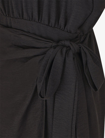 Robe longue style portefeuille - Noir - 3