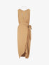 Robe longue style portefeuille - Camel - 4