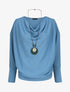Top loose à épaules ajourées - Bleu layette - 1