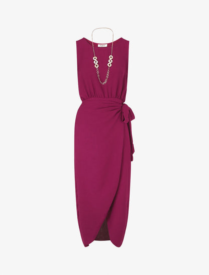 Robe longue style portefeuille - Violine - 5