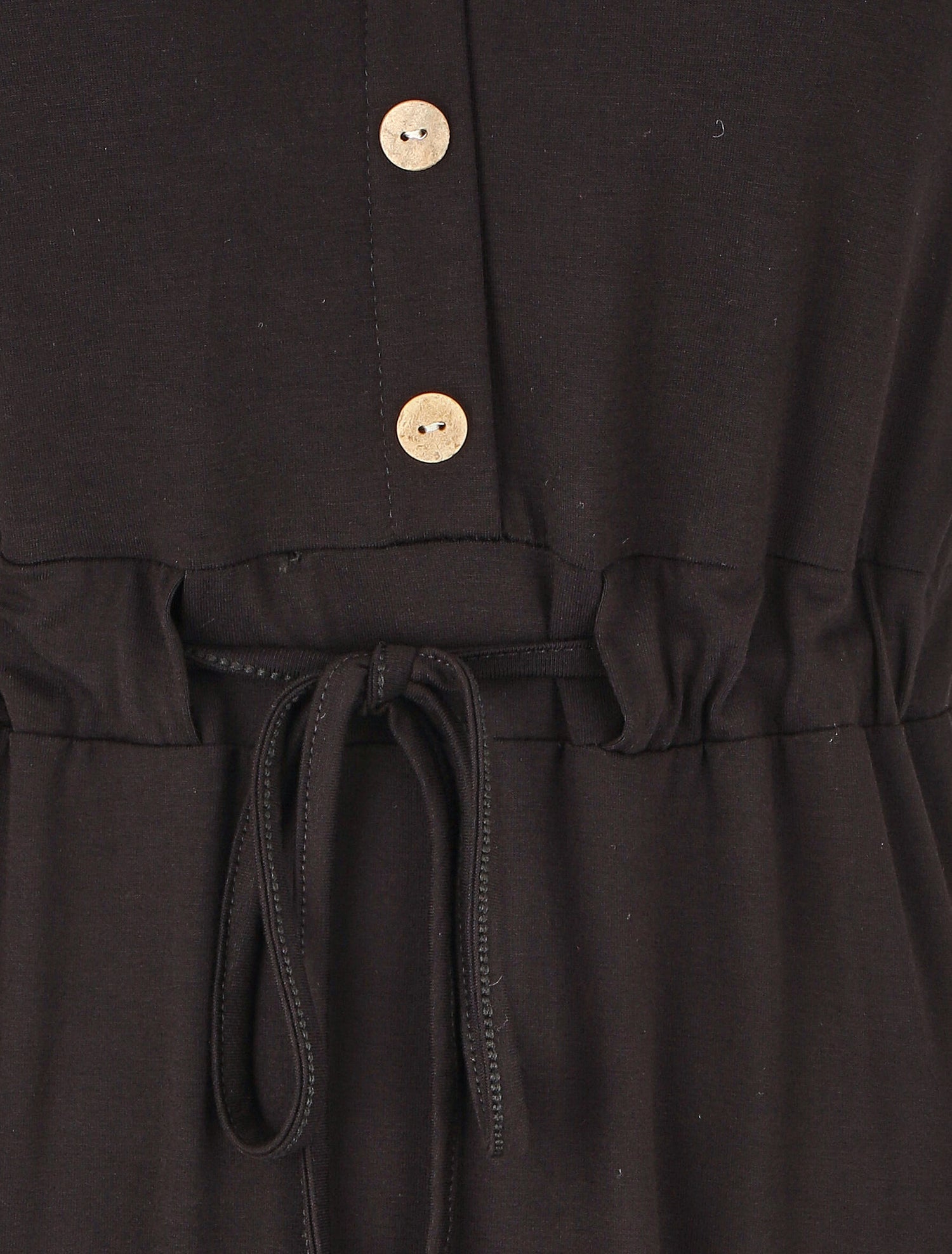 Robe mi-longue sans manches élastiquée - Noir - 3
