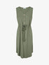 Robe mi-longue sans manches élastiquée - Kaki - 1