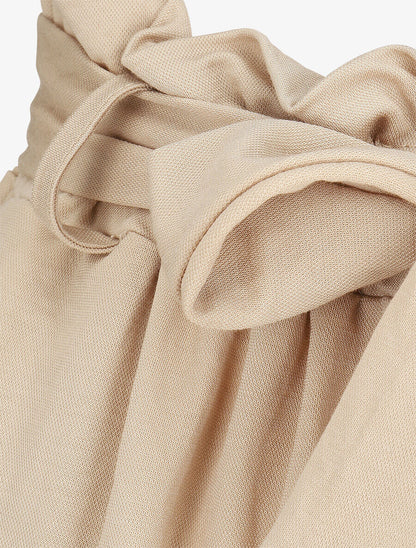 Short évasé taille haute - Beige - 3