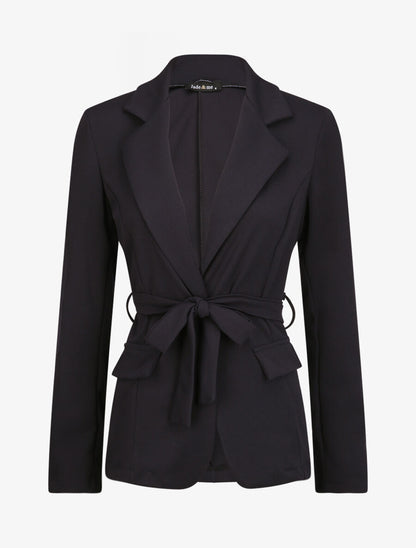 Veste unie cintrée - Marine - 1