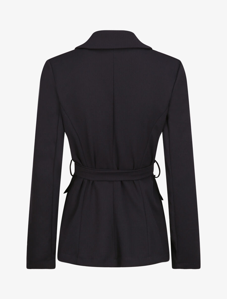 Veste unie cintrée - Marine - 2