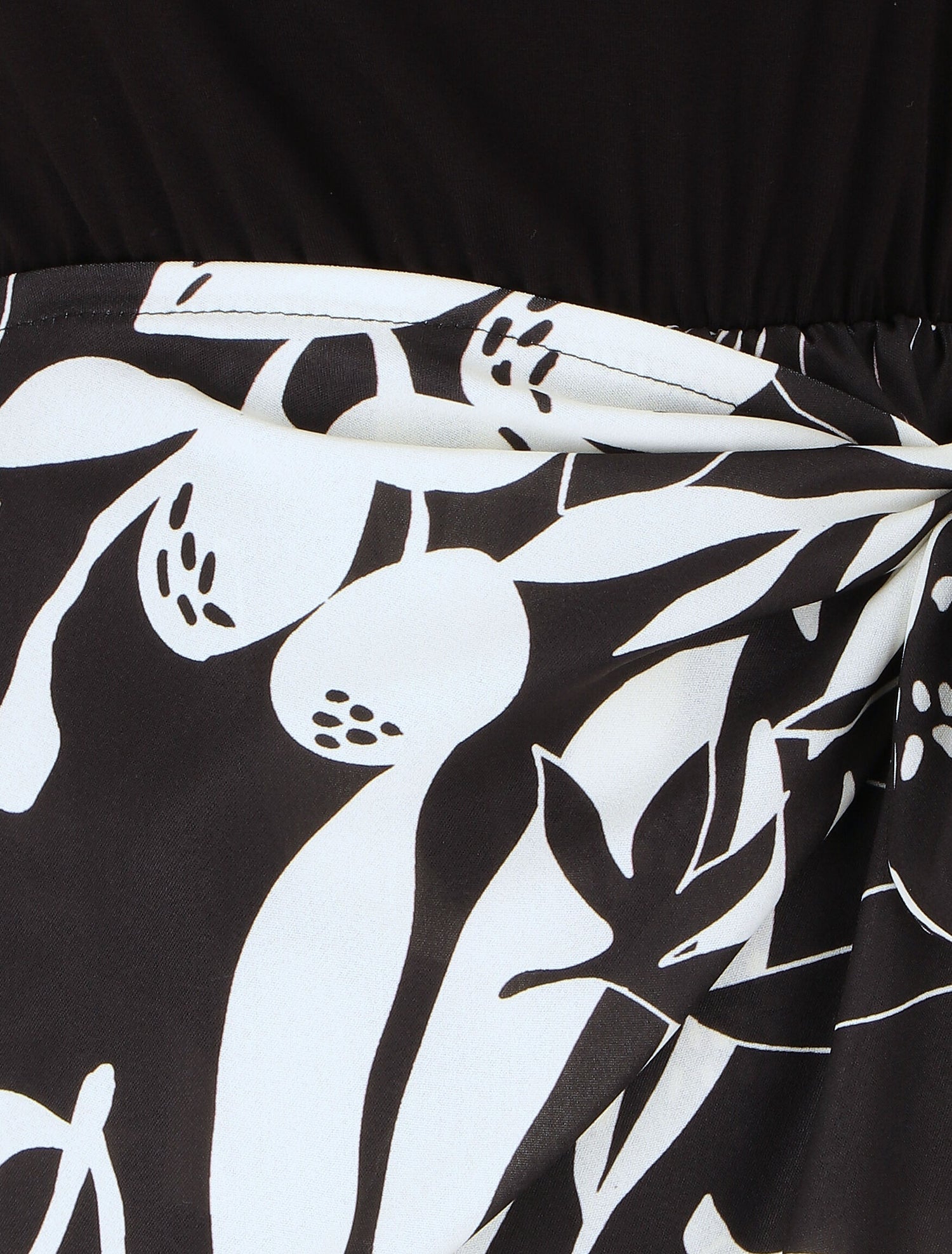 Robe longue à col américain - Noir - 3