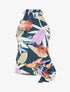 Top sans manches imprimé floral - Bleu canard - 1