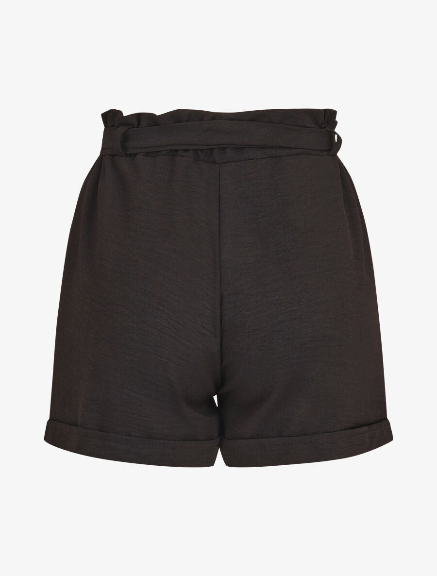 Short uni à revers - Noir - 2