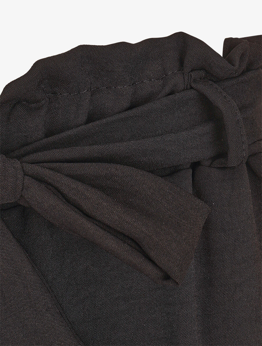Short uni à revers - Noir - 3