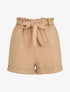 Short uni à revers - Camel - 5