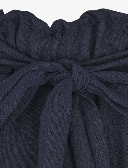 Short uni à revers - Marine - 3